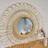 rattan mirror daisy design