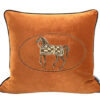 orange horse cushion cover