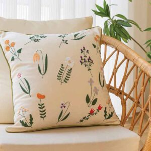 Embroidery flower Cushion Design