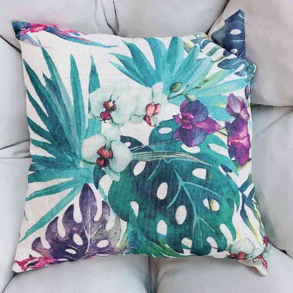Tropical Cushion Cover Leaf Print Design