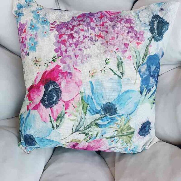 Tropical Cushion Cover Watercolor Floral Design