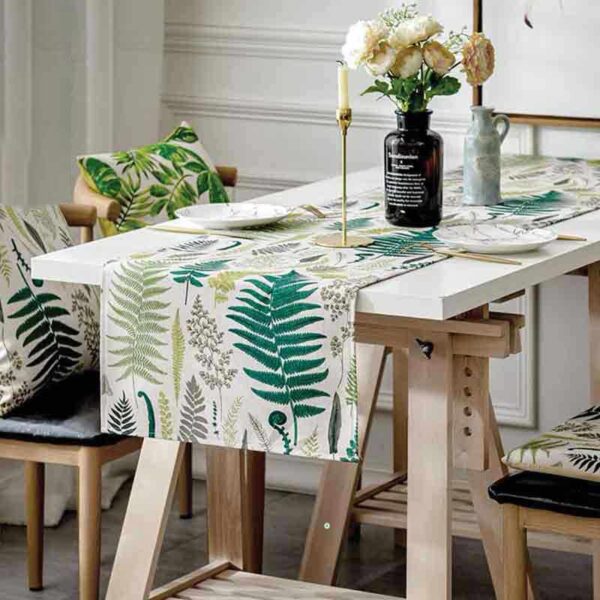 Table-Runners-Plant-Leaves-Table-Cloth